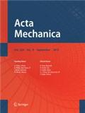 ACTA MECHANICA《力学学报》