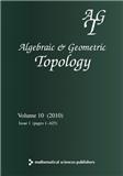 Algebraic and Geometric Topology《代数与几何拓扑学》