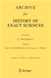 ARCHIVE FOR HISTORY OF EXACT SCIENCES《精密科学史档案》