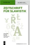 Zeitschrift für Slawistik（或：ZEITSCHRIFT FUR SLAWISTIK）《斯拉夫语杂志》