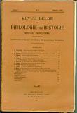REVUE BELGE DE PHILOLOGIE ET D HISTOIRE《比利时哲学与历史杂志》