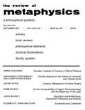 REVIEW OF METAPHYSICS《形而上学评论》