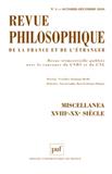 REVUE PHILOSOPHIQUE DE LA FRANCE ET DE L ETRANGER《法国与外国哲学杂志》