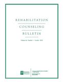 Rehabilitation Counseling Bulletin《康复咨询通报》