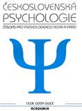 Československá psychologie（或：CESKOSLOVENSKA PSYCHOLOGIE）《捷克斯洛伐克心理学》