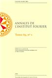 Annales de l’Institut Fourier（或：ANNALES DE L INSTITUT FOURIER）《傅里叶研究院纪事》