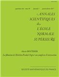Annales scientifiques de l'École normale supérieure（或：ANNALES SCIENTIFIQUES DE L ECOLE NORMALE SUPERIEURE）《巴黎高等师范学院科学纪事》