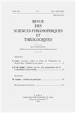 Revue des Sciences Philosophiques et Theologiques《哲学与神学科学杂志》